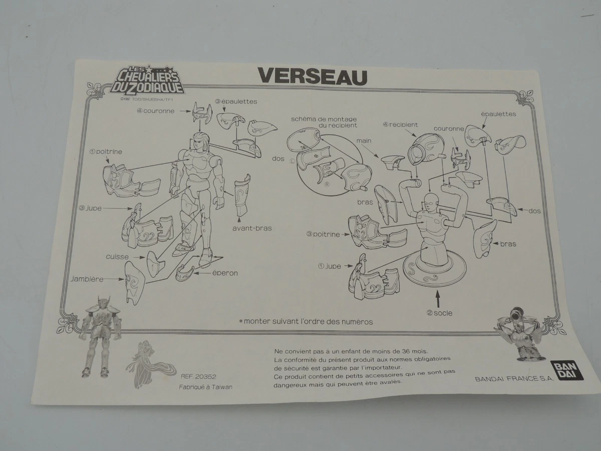 Figurine Bandai Chevaliers Du Zodiaque - Aigle De Bronze V1 Marine - 1987