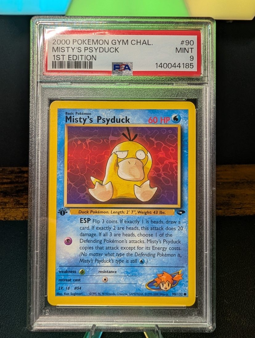 2000 Gym Challenge Misty's Psyduck 1st Edition #90/132 PSA 9