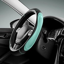 Car Steering Wheel Cover - Microfiber Leather Steering Wheel Wrap Sports Mint