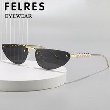 Hot Women Rimless UV protection Sunglasses Fashion Cat Eye Outdoor Shade Glasses