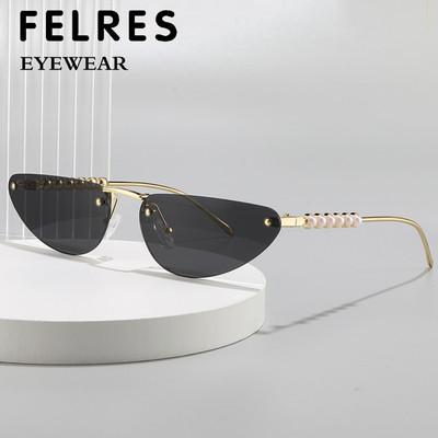 Hot Women Rimless UV protection Sunglasses Fashion Cat Eye Outdoor Shade Glasses