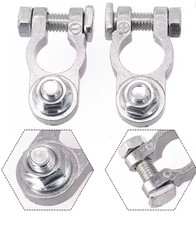 1 Pair Car Battery Terminal Clamp Zinc Alloy Positive Negative Connectors - New 1 Pair Car Battery Terminal Clamp Zinc Alloy Positive Negative Connectors - New
