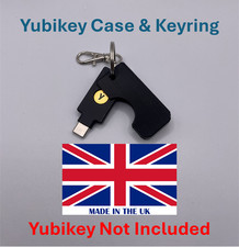Yubikey 5C & 5C NFC Cover Case Halter Schl&uuml;sselanh&auml;nger Schl&uuml;sselring Clip Yubico hergestellt in UK
