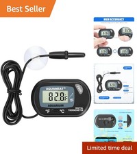 Digital Fish Tank Thermometer - Compact Design with Easy-to-Read LCD Screen