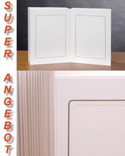 Leporello für 100 Fotos 13x18 - weiß mit Goldkante - alle Passepartouts eckig
