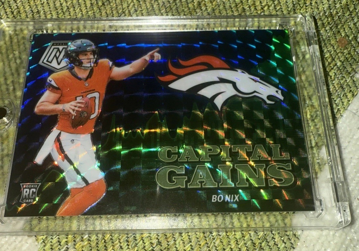 2024 Panini Mosaic /99 BLUE CAPITAL GAINS BO NIX RC Rookie Denver Broncos CM