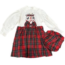 Toddler Girls Long Sleeve Holiday Dress With Hat, Size 18-24M, Christmas