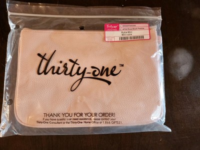 Thirty One  Rubie Mini Bag Rose Blush Pebble