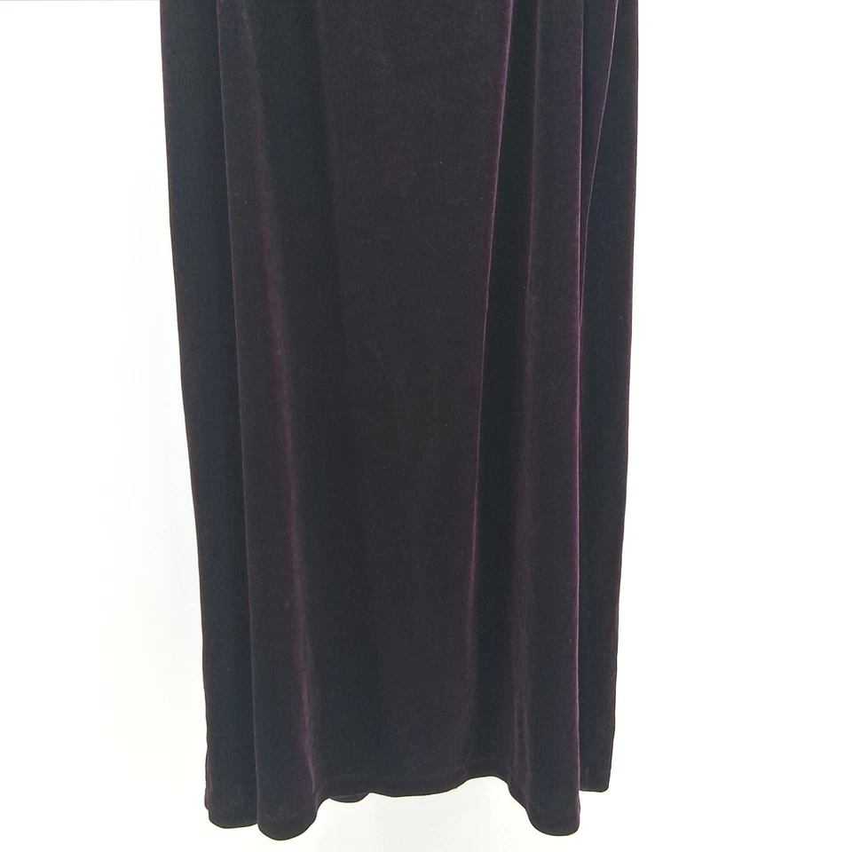 Vintage Velvet Maxi Skirt Sz 18 Deep Purple Whimsigoth Gothic Vamp Dark Academia - Image 3 of 4