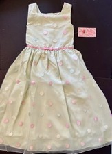NUEVO CON ETIQUETAS Niñas 7 JONA MICHELLE Formal Elegante Vestido de Tul Largo de Té Verde Pastel/Rosa