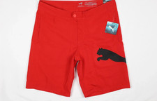 Puma Men's Water Repel Swim Board Shorts 10" Inseam Red Size 32 NWT 46