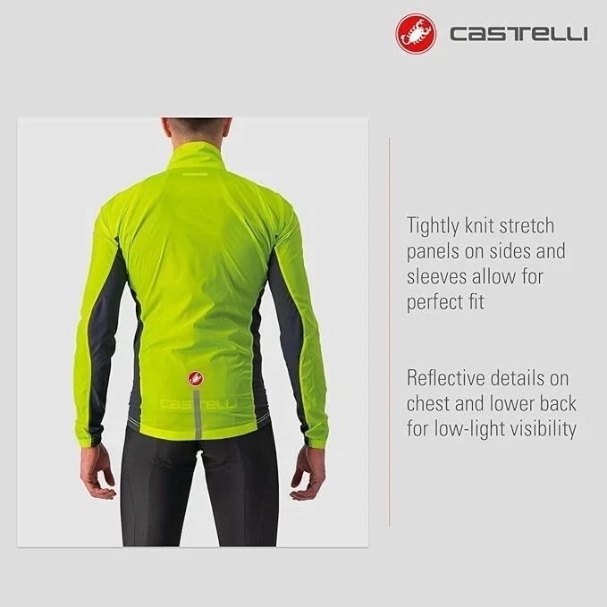 NUEVA Chaqueta de Ciclismo Castelli SQUADRA STRETCH a Prueba de Viento - XL - AMARILLO/VERDE FLUORO Foto 4 de 4