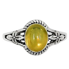 Natural Ethiopian Opal 925 Sterling Silver Ring s.8 Jewelry R-1300