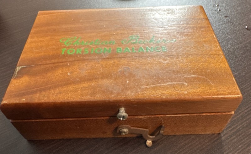 Christian Becker Torsion Balance Calibration Weight Set in Wooden Box