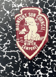 Midnight Sun Council 1950’s Camporee Neckerchief Slide Toontuk 549 Boy Scout