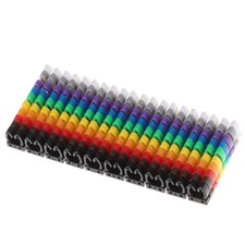 Cable Markers Colourful C-Type Marker Number Tag Label For Wire 1.5/2.5/4/ 6mm