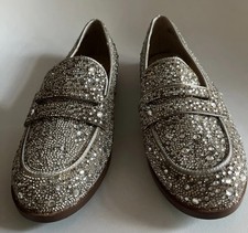 Betsey Johnson Aron Rhinestone Penny Loafer NWOT