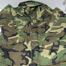 Military Jacket Woodland Camo Cold Weather Parka Gore-Tex US Army Large ECWCS