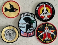 Foreign Military Patch Lot 5 Patches Belgian Air Force Israeli UK AREFS