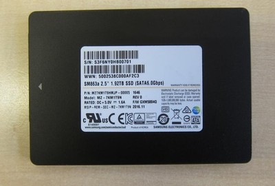 1,92  TB Samsung SSD SM863a  MZ7KM1T9HMJP-00005 SATA (Smartwert 79%)