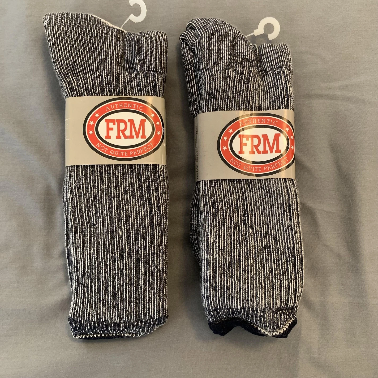 FRM Socks Lot Of 2 Mens Large Gray Merino Wool Outdoor Mid Calf Striped
Opens in a new window or tab