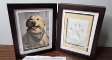 Pearhead Pet Paw Print Photo Frame with Clay Imprint Kit for Cats and Dogs