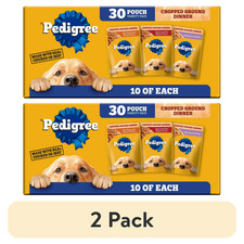 2 pack Pedigree Chopped Ground Dinner Beef Bacon Variety Pack Wet Dog Food,
