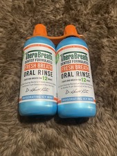 TheraBreath Fresh Breath Oral RInse 1L - Icy Mint - 2 bottles/Lot of 2 33.8oz