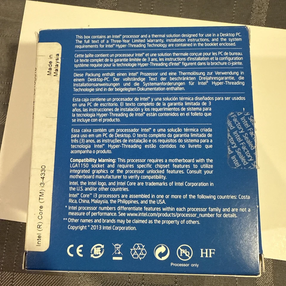 Nuevo procesador Intel Core i3-4330 3,50 GHz 4 MB LGA1150 de doble núcleo Foto 4 de 4