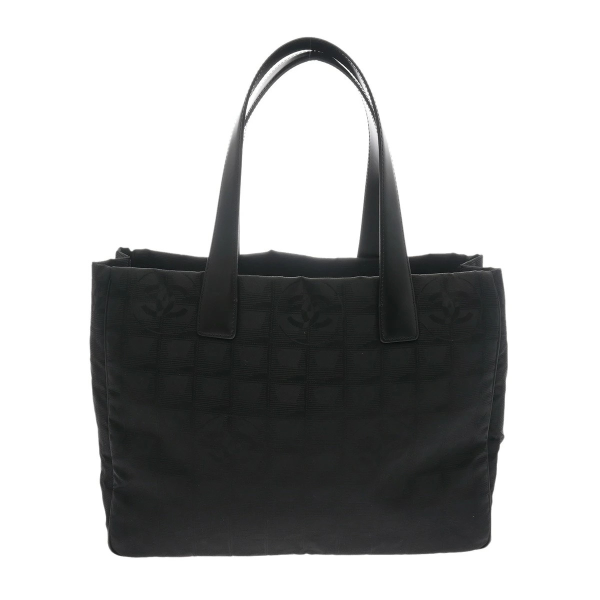 Chaneltravel Line Tote Mm Black A15991 Nylon Women'S Bag