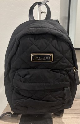 NWOT Marc Jacobs Black Quilted Backpack Gold Zipper Zip  display picture 1