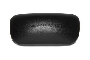 ALEXANDER McQUEEN Sunglass Eyeglass Case ONLY Black Hard Clam Shell