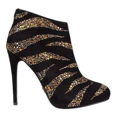 New Roberto Cavalli Stud Embellished Ankle Boots 37.5