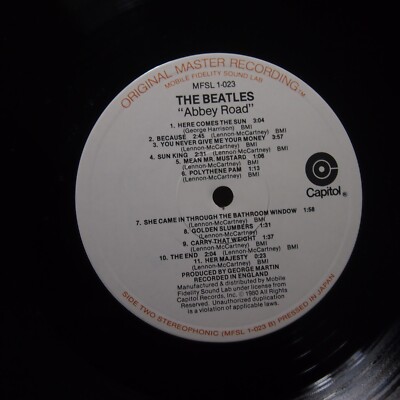 The Beatles Abbey Road ORIGINAL MASTER RECORDING MOBILE FIDELITY