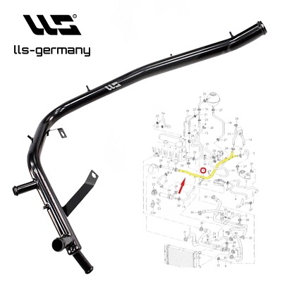 Per VW T4 Transporter 2.4D 2.5D Tubo Radiatore Inferiore Acqua Fredda 074121051G - Foto 2