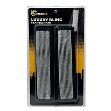 TrexNYC Seat Belt Comforter: Bling Car Accessories, Bling/Silver