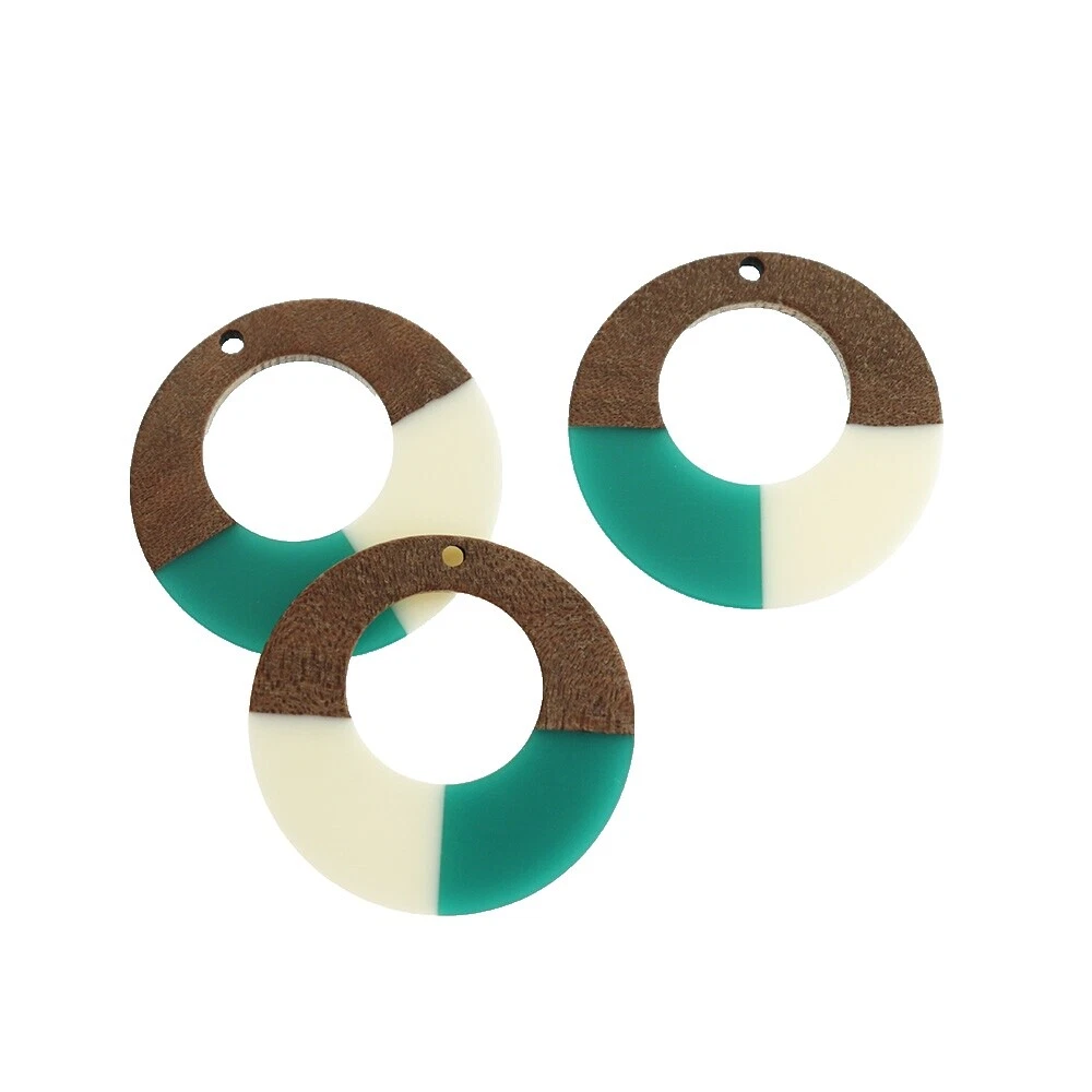 Деревянные белые брелоки и подвески для изготовления украшений