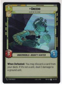 Star Wars Unlimited Foil Card SOR204 - Greedo