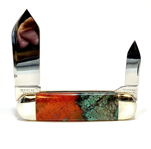 1994 W.R. CASE & SONS TESTED XX 72050 ELEPHANT TOE EXOTIC CUSTOM GEMSTONE HANDLE - Picture 4 of 17