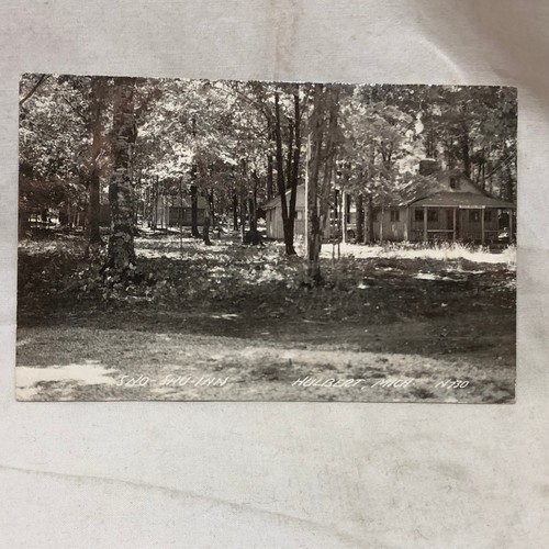 Vintage Real Photo Postcard Hulbert Michigan SnoShu Inn eBay