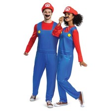 Super Mario Classic Mario Costume for Adults size 36-38 Large New