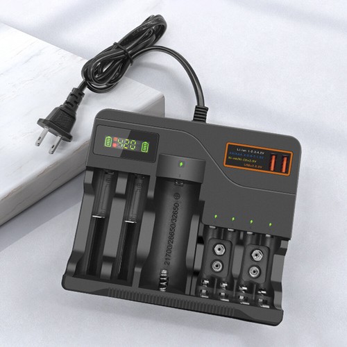 7 Slot LCD Smart Battery Charger For AA AAA 9V NiMH NiCD Rechargeable Batteries - Picture 22 of 27