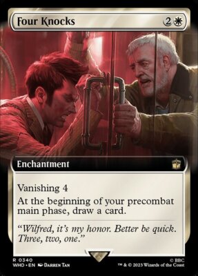 MTG FOUR KNOCKS 340 FOIL EXC - - WHO - MAGIC