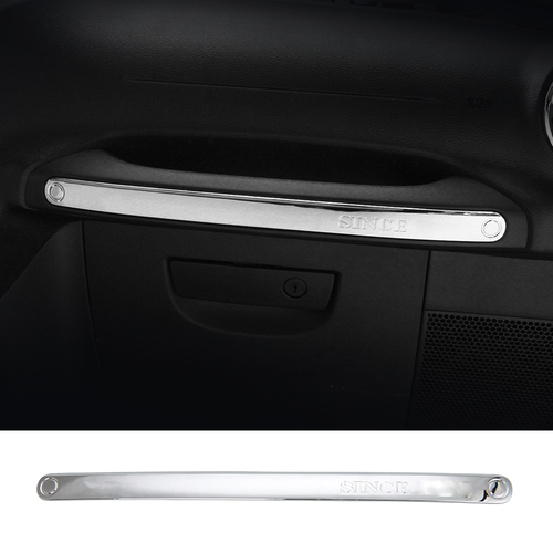 Cubierta de moldura de mango de tablero cromado copiloto para Jeep Wrangler JK 11-17 accesorio - Imagen 2 de 12
