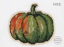 DIY Cross Stitch Kit on Wood "Pumpkin"