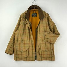 Chrysalis Tweed Field Coat Womens 18 Brown Check Wool Country Shooting Jacket