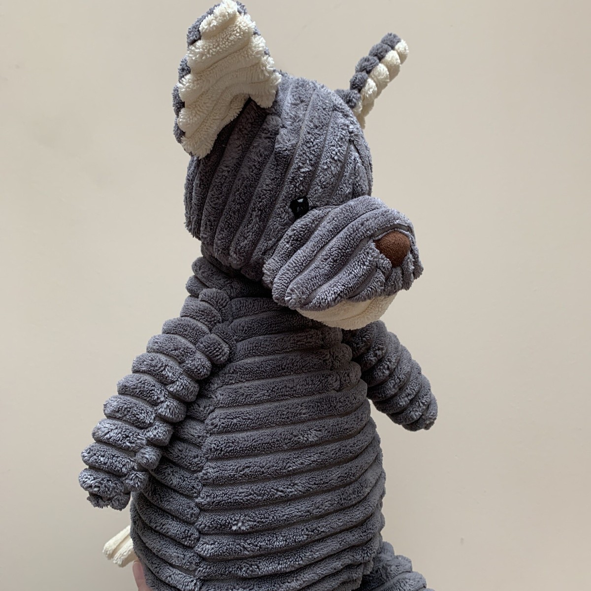Jellycat Cordy Roy French bulldog / Schnauzer blue cord dog | eBay