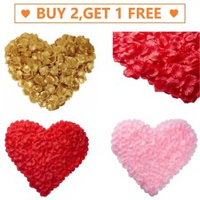 1000PCS Rose Petals Artificial Fake Rose Petal Flower Petals Wedding Party Decor