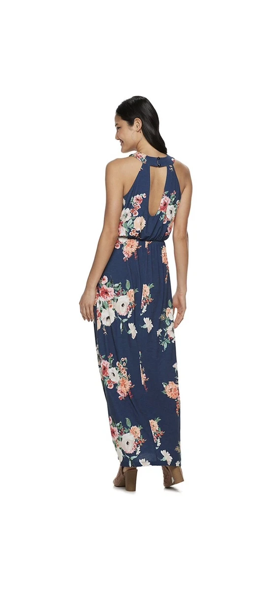 Three pink hearts floral maxi best sale dress