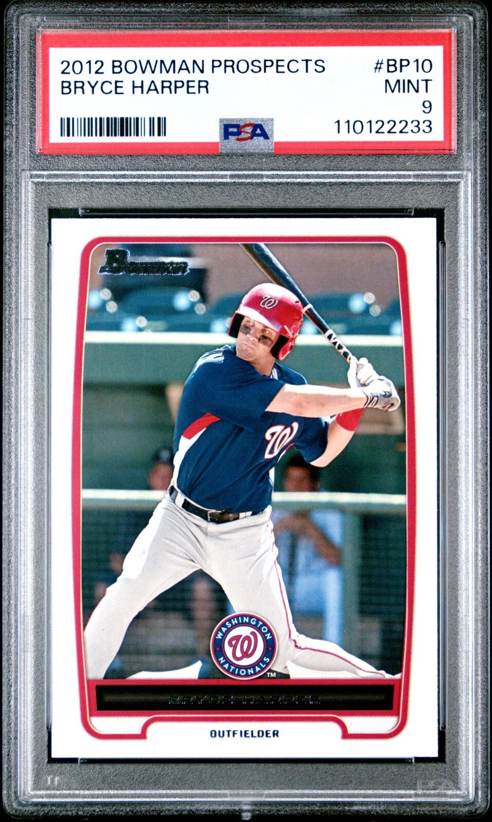 2012 Bowman Prospects BP10  Bryce Harper PSA 9 Mint